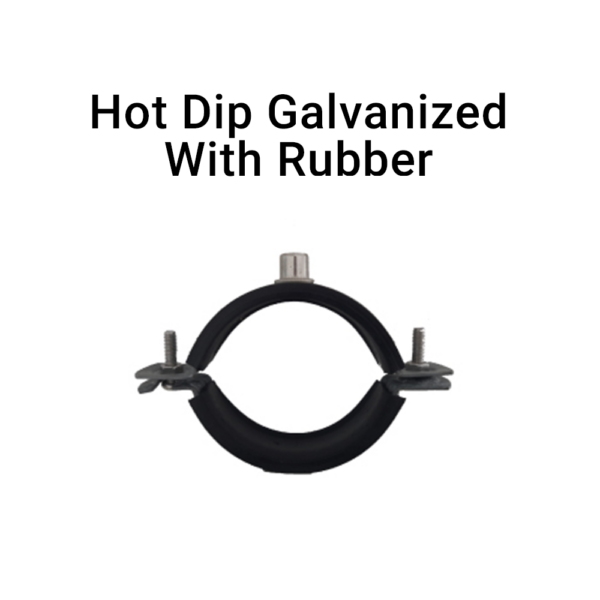 Hot Dip galvanized Pipe rings With-rubber